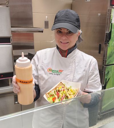 Chef Lynne's famous Barb Sauce served with student meals